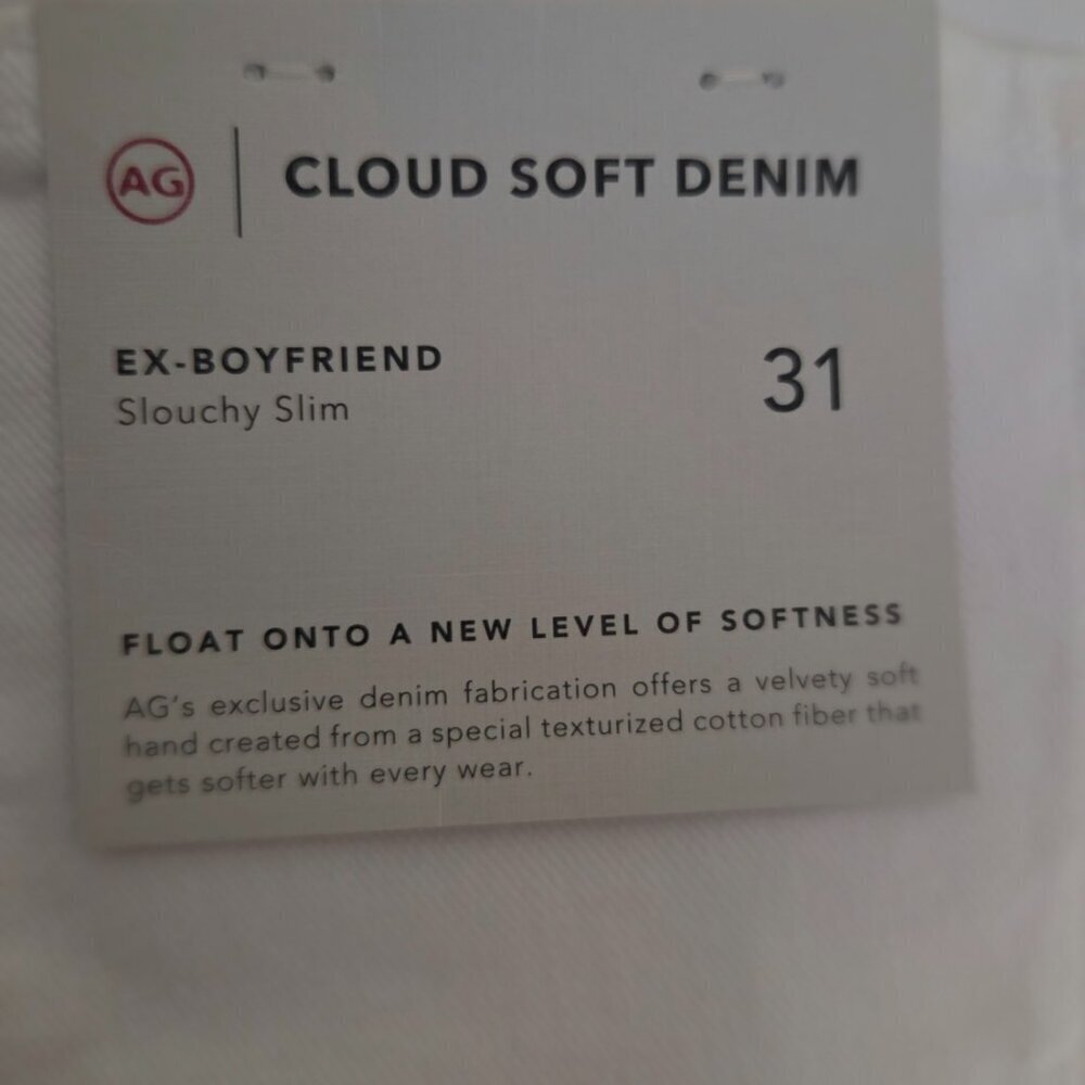 AG | Cloud Soft Denim Ex-Boyfriend | White | Size 31 | NWT - Picture 9 of 16